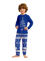 Pijama de Navidad a juego azul Árbol mágico estrellado