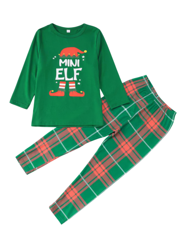 Pijama de Navidad Elf familia, pareja, cheque irlandés