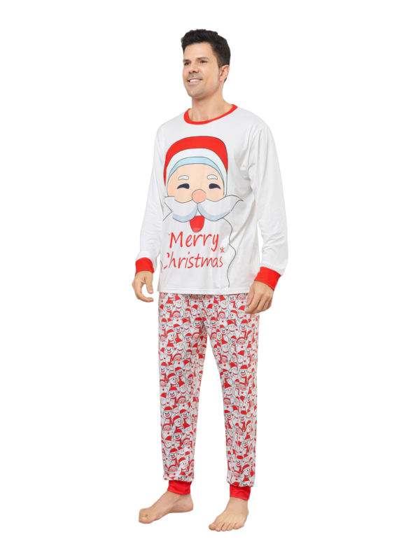 Family Christmas pajamas, Ghibli style, Father Christmas motif