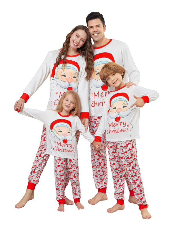 Family Christmas pajamas, Ghibli style, Father Christmas motif