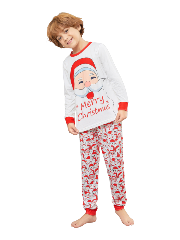 Family Christmas pajamas, Ghibli style, Father Christmas motif