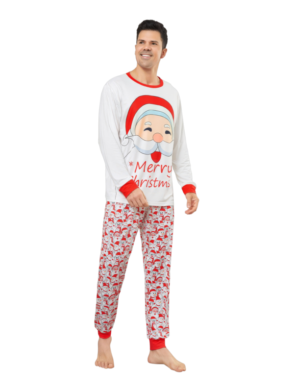 Family Christmas pajamas, Ghibli style, Father Christmas motif