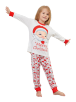 Family Christmas pajamas, Ghibli style, Father Christmas motif