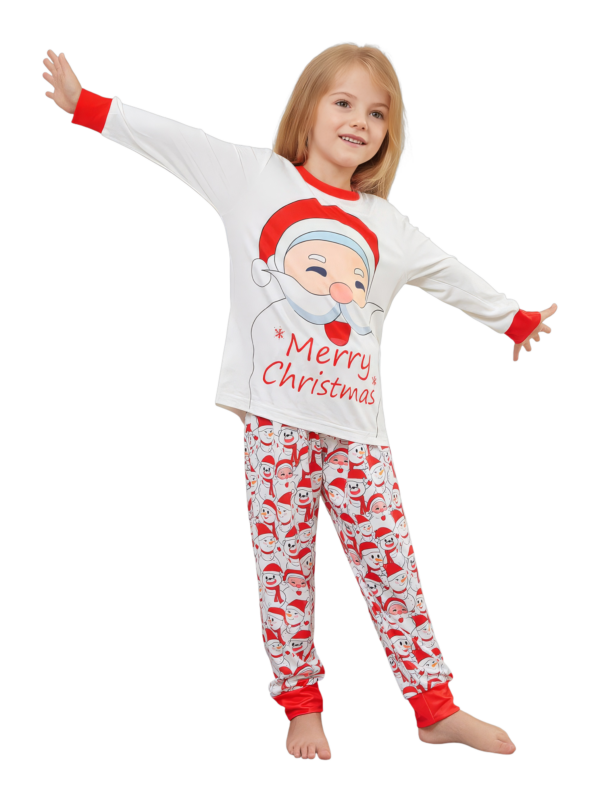 Family Christmas pajamas, Ghibli style, Father Christmas motif