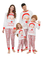 Family Christmas pajamas, Ghibli style, Father Christmas motif