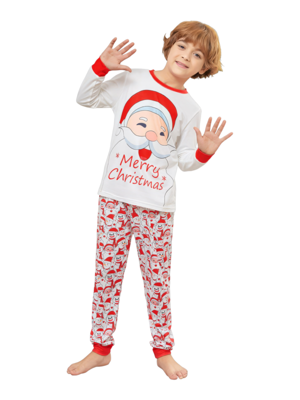 Family Christmas pajamas, Ghibli style, Father Christmas motif