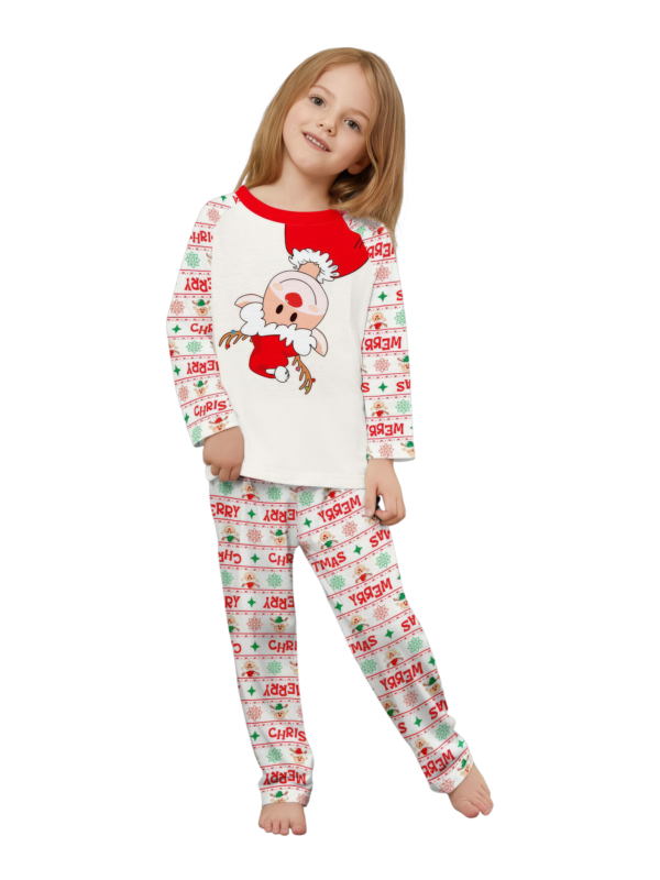 Family Christmas pajamas, Ghibli style, Reindeer motif