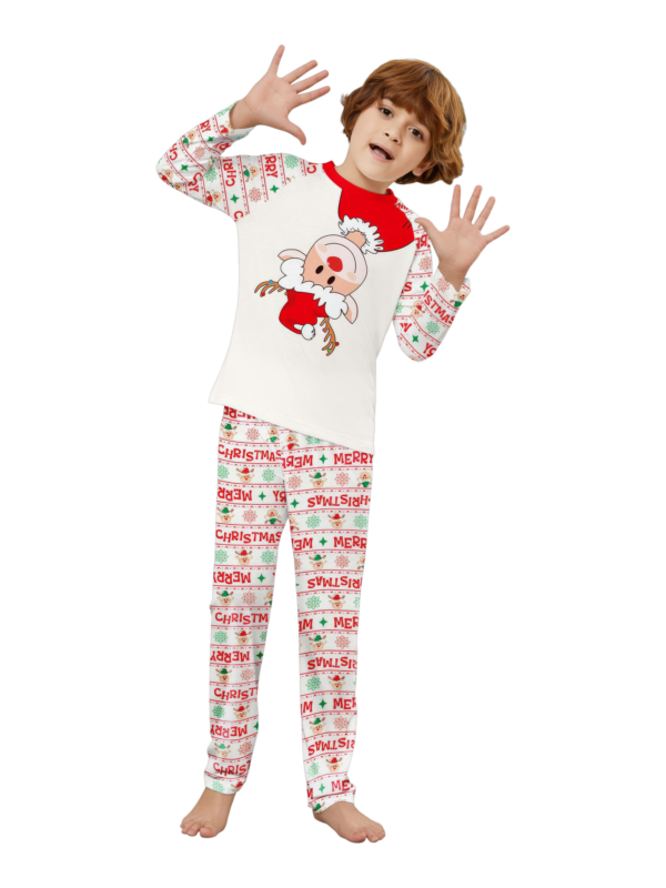 Family Christmas pajamas, Ghibli style, Reindeer motif