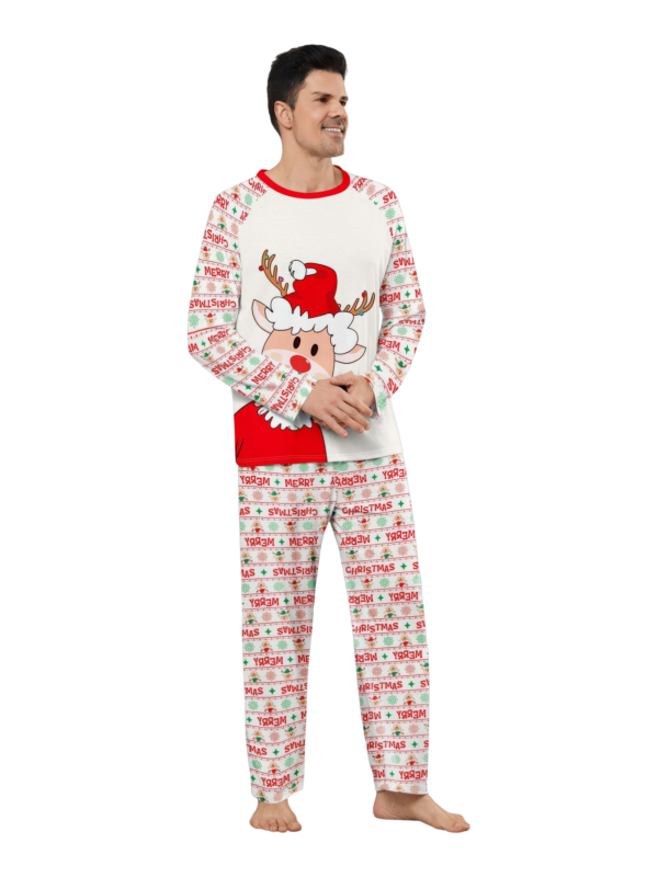 Family Christmas pajamas, Ghibli style, Reindeer motif