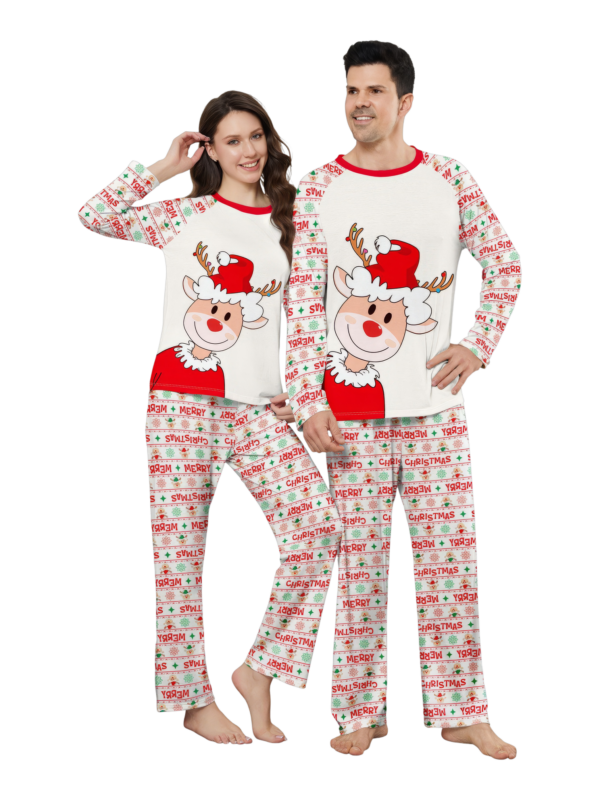 Family Christmas pajamas, Ghibli style, Reindeer motif