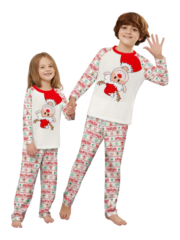Family Christmas pajamas, Ghibli style, Reindeer motif