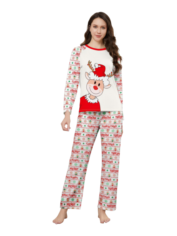 Family Christmas pajamas, Ghibli style, Reindeer motif