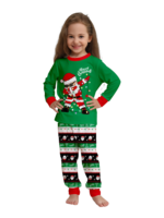 Familjepyjamas Tomten i en krans gör en DAB