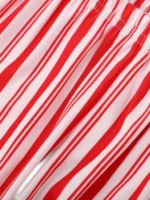 Autentico pigiama natalizio con bottoni e righe bianche e rosse per la famiglia