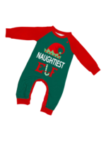 Pigiama della famiglia Elf a righe verdi e rosse