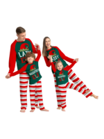 Pigiama della famiglia Elf a righe verdi e rosse