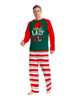 Pigiama della famiglia Elf a righe verdi e rosse