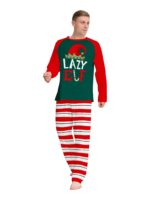 Pigiama della famiglia Elf a righe verdi e rosse