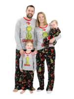 Matching Grey and black grinchmas family pyjamas