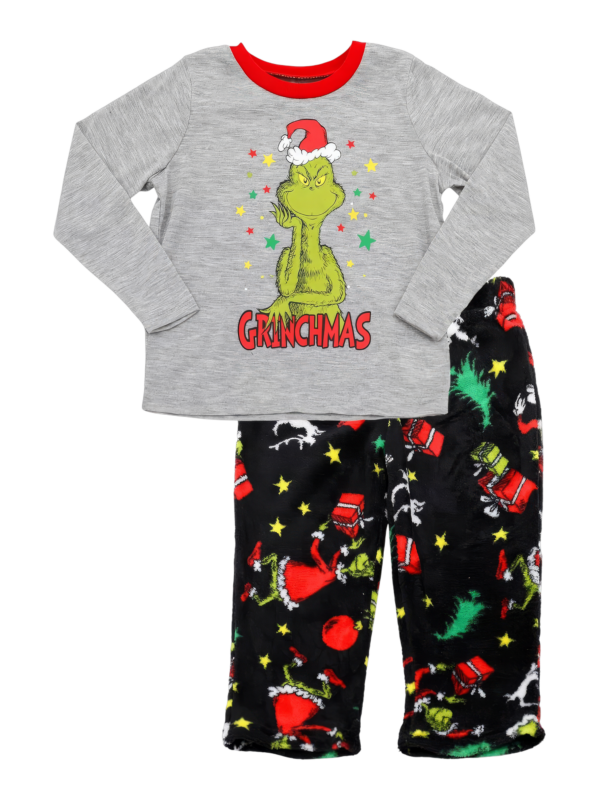 Matching Grey and black grinchmas family pyjamas