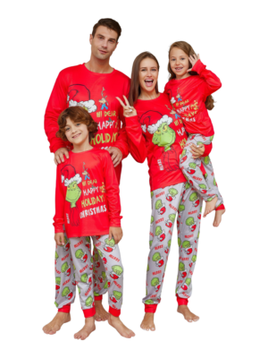 Pijama Grinch estampado y motivo Grinch, Feliz Navidad, familia, parejas
