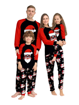 Motivo Babbo Natale stampato Merry Christmas