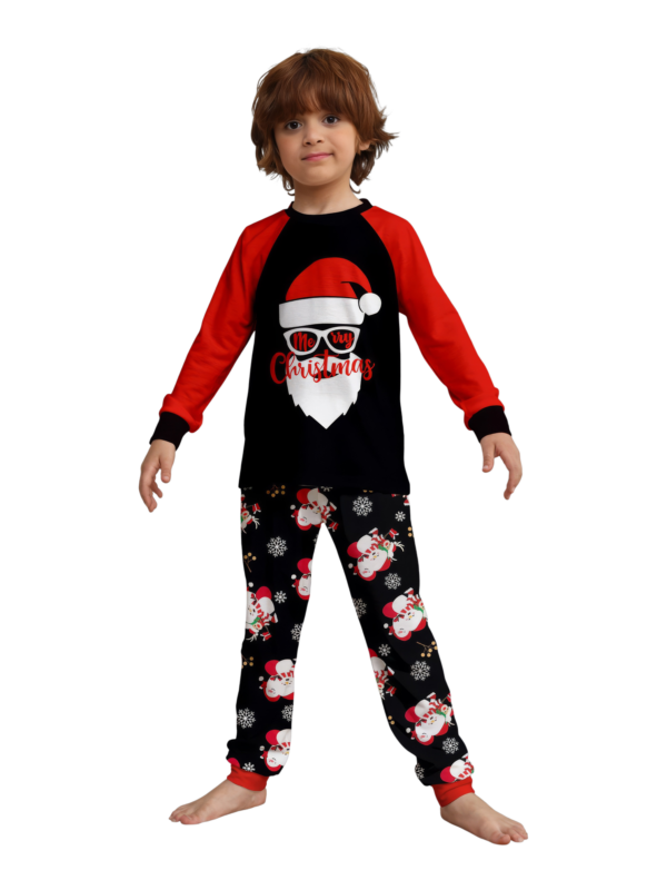 Motivo Babbo Natale stampato Merry Christmas