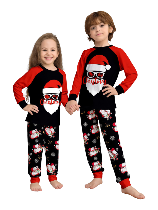 Motivo Babbo Natale stampato Merry Christmas