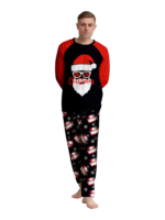 Motivo Babbo Natale stampato Merry Christmas