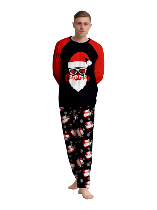 Motivo Babbo Natale stampato Merry Christmas