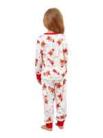 Pequeño pijama de Navidad blanco con motivo de pan de jengibre para la familia, parejas